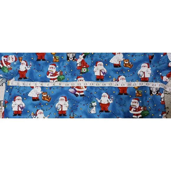 Fundamentally Cotton by White Swan Christmas Santa  Unisex Scrub XL-1X EUC - Picture 4 of 8